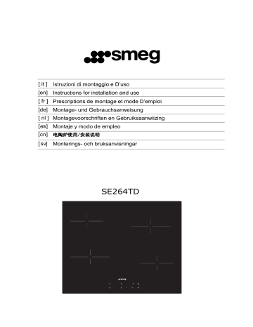 Manuel du propriétaire | Smeg SE264TD Table vitrocéramique Owner's Manual | Fixfr