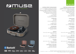 Muse MT-201 BTG Platine vinyle Product fiche