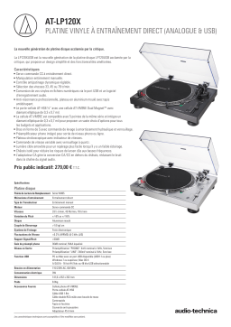 Audio Technica AT-LP120XUSBBK Platine vinyle Product fiche