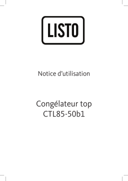 Listo CTL85-50b1 Congélateur top Owner's Manual