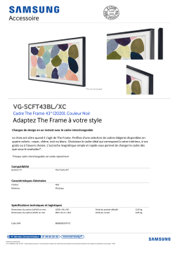 Samsung Cadre VG-SCFT43BL 2020 The Frame Noir Cadre The Frame Product fiche