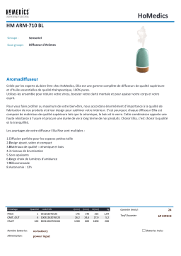 Ellia Rise ARM-710-BL Diffuseur huiles essentielles Product fiche