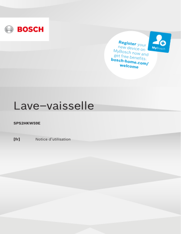 Manuel du propriétaire | Bosch SPS2HKW59E SERIE 2 Lave vaisselle 45 cm Owner's Manual | Fixfr