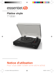 Essentielb TT-B561 Noire Platine vinyle Owner's Manual