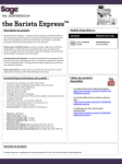 Sage Appliances Barista Express Expresso broyeur Product fiche