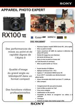 Sony DSC-RX100 Mark VII Appareil photo Compact Product fiche