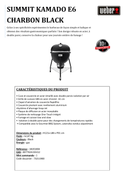 Weber SUMMIT KAMADO E6 Barbecue charbon Product fiche