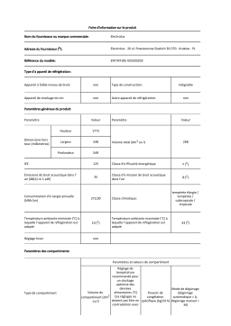 Electrolux ENT3FF18S Réfrigérateur 2 portes encastrable Manuel utilisateur