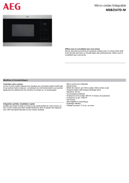 AEG MSB2547D-M Micro-ondes encastrable Product fiche