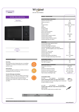 Whirlpool MCP345SL Micro ondes gril Product fiche