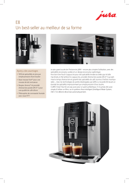 Jura E8 Platine Expresso Broyeur Product fiche