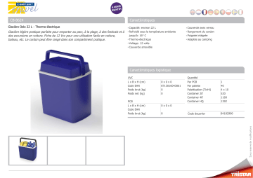 Product information | Campa CB-8624 Glacière électrique Product fiche | Fixfr