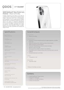 Qdos iPhone 12 Pro Max Objectif de camera Protège objectif Product fiche