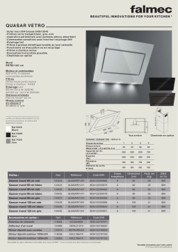 Falmec QUASARV1221 Hotte décorative murale Product fiche