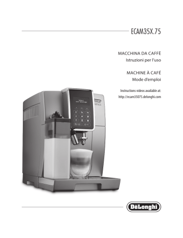 Owner's manual | DeLonghi Compact Dinamica ECAM353.75B Expresso Broyeur Manuel du propriétaire | Fixfr