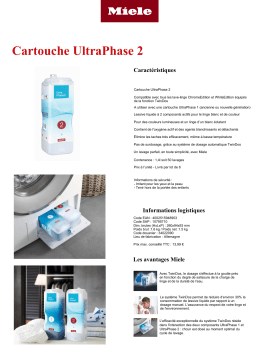 Miele Cartouche UltraPhase 2 Lessive Product fiche