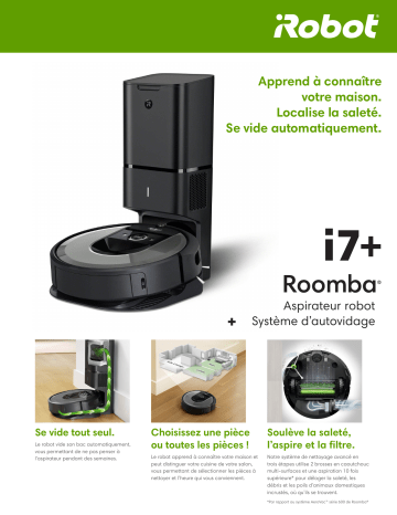 Product information | Irobot ROOMBA i7+ Aspirateur robot Product fiche | Fixfr