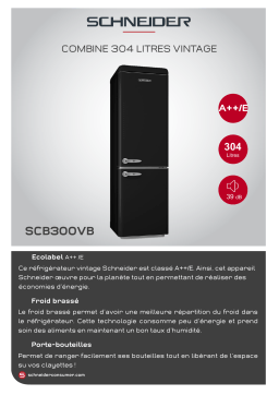 Schneider SCB300VB Réfrigérateur combiné Product fiche