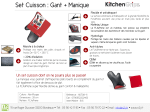 Kitchen Grips &agrave; four + manique Rouge en FLXAPrene Set Gant et Manique Product fiche