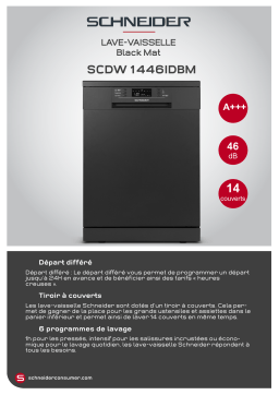 Schneider SCDW1446IDBM Lave vaisselle 60 cm Product fiche