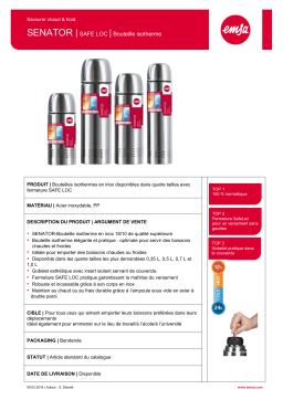 Emsa Isotherme SENATOR 1L inox Bouteille isotherme Product fiche