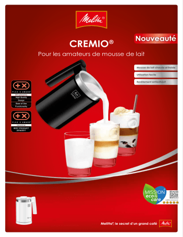Product information | Melitta Cremio II 1014-02 Noir Pot à lait Product fiche | Fixfr