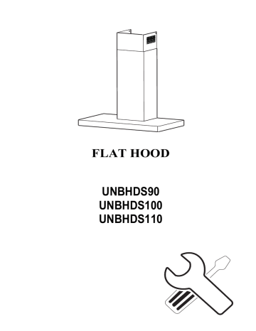 PLATE 90 NOIR | Owner's manual | Falcon UNBHDS100BL/ Hotte grande largeur Manuel du propriétaire | Fixfr