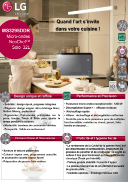 LG MS3295DDR Micro ondes Product fiche