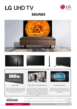 LG 86UN85006 TV LED Product fiche