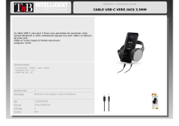 TNB USB C vers Jack 3.5mm Câble USB C Product fiche