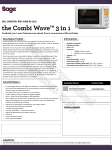 Sage Appliances Combi Wave 3 in 1 Micro ondes combin&eacute; Product fiche