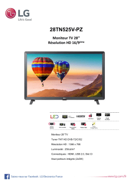 LG 28TN525V TV LED Product fiche