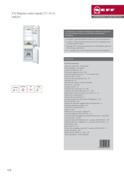 Neff KI5862FF0 Réfrigérateur combiné encastrable Product fiche