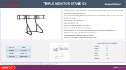 Oplite triple MONITOR STAND EX Support Product fiche