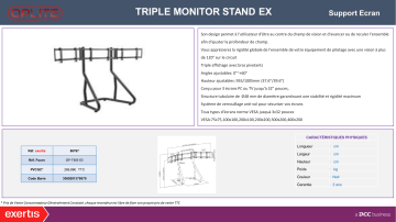 Product information | Oplite triple MONITOR STAND EX Support Product fiche | Fixfr
