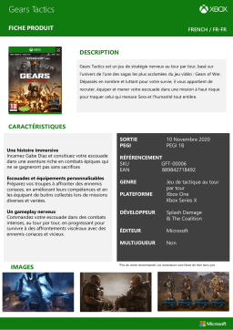 Microsoft Gears Tactics Jeu Xbox Product fiche