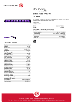 Ibiza LED-UVBAR Jeu de lumières Product fiche