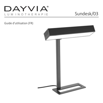 Manuel du propriétaire | Dayvia SUNDESK NOIR Luminothérapie Owner's Manual | Fixfr