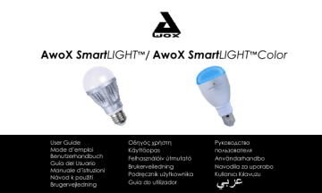 Owner's manual | Awox SmartLIGHT BLE color Ampoule connectée Manuel du propriétaire | Fixfr