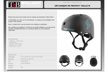 M noir et bleu | Product information | TNB L noir et bleu Casque Product fiche | Fixfr