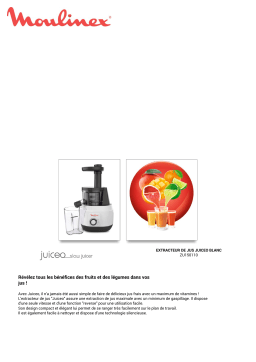 Moulinex JUICEO BLANC Centrifugeuse Product fiche