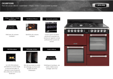 Product information | Leisure CK100F324R Piano de cuisson mixte Product fiche | Fixfr