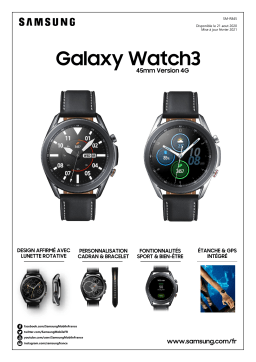 Samsung Galaxy Watch 3 4G Noir 45mm Montre connectée Product fiche