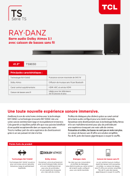 TCL TS9030 Ray Danz Barre de son Product fiche