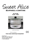Sweet Alice Appareil &agrave; confitures et gel&eacute;es Confiturier Owner's Manual