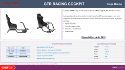 Oplite GTR RACING Siège gamer Product fiche