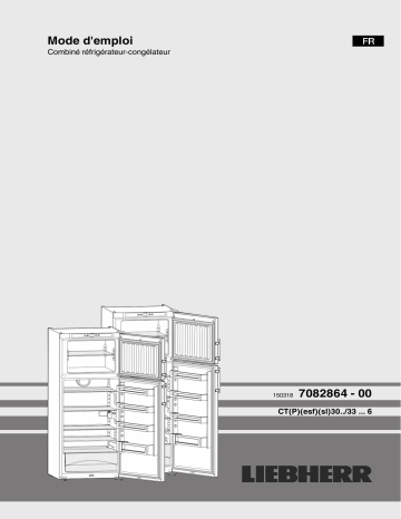 CTP3316-23 | Manuel du propriétaire | Liebherr CTPesf3316-23 Réfrigérateur 2 portes Owner's Manual | Fixfr