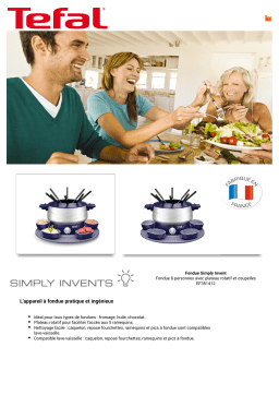 Tefal SIMPLY IVENT EF351412 Fondue Product fiche