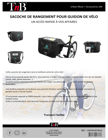 Product information | TNB pour guidon de vélo Sacoche Product fiche | Fixfr