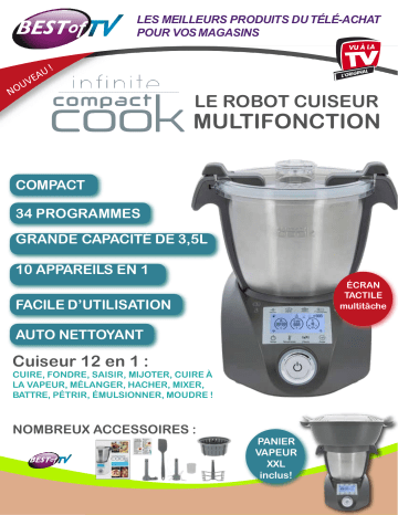 Product information | Best Of Tv Compact Cook INFINITE Robot cuiseur Product fiche | Fixfr